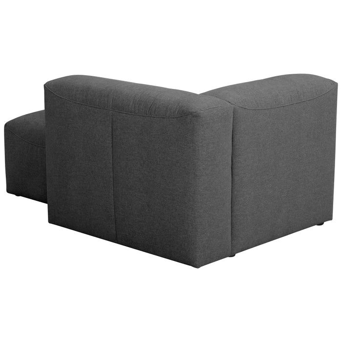 NEU Max Winzer | Lena | Sofa | Longchair Armlehne rechts | Flachgewebe | Füße Kunststoff Schwarz (Gleiter)