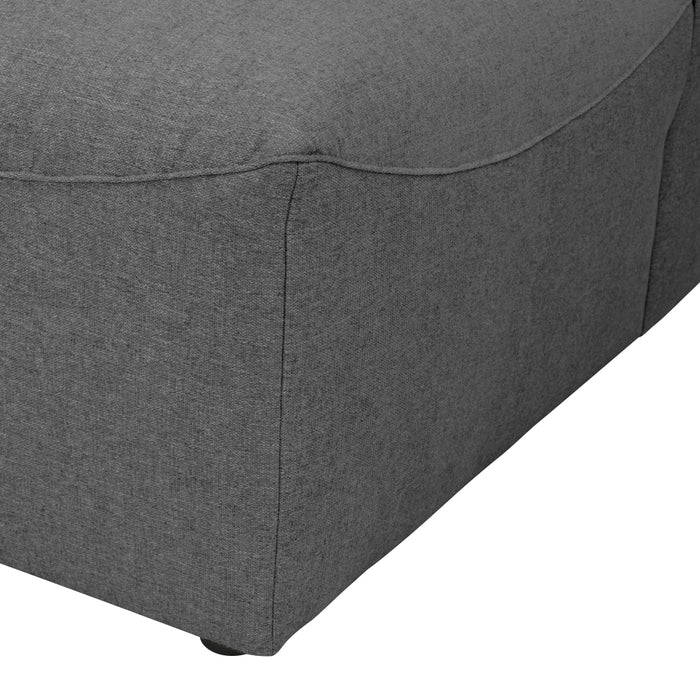 NEU Max Winzer | Lena | Sofa | Longchair Armlehne rechts | Flachgewebe | Füße Kunststoff Schwarz (Gleiter)