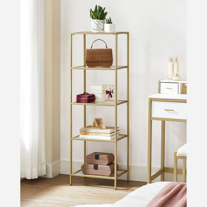 VASAGLE | Standregal mit 5 Glasablagen