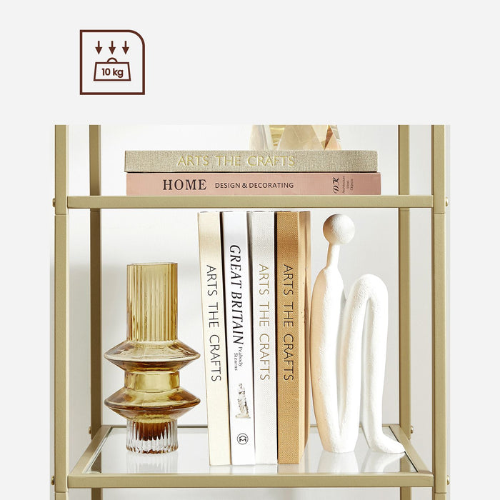 VASAGLE | Standregal mit 5 Glasablagen