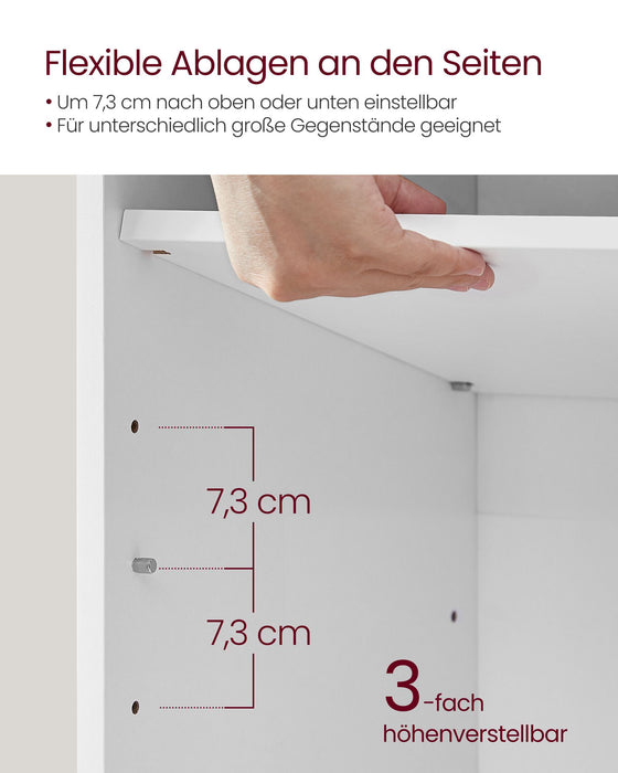 AUSLAUF VASAGLE | Shoe Bench with Cushion, Storage Bench with Padded Seat, Entryway Bench with 12 Compartments, Adjustable Shelves, for Bedroom, 11.9 x 40.9 x 18.9 Inches, weiß und Gray LHS012W14