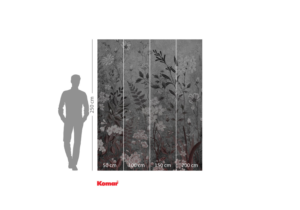 Digitaldruck Vlies Fototapete | Moonlight Flowers | 200 x 250 cm