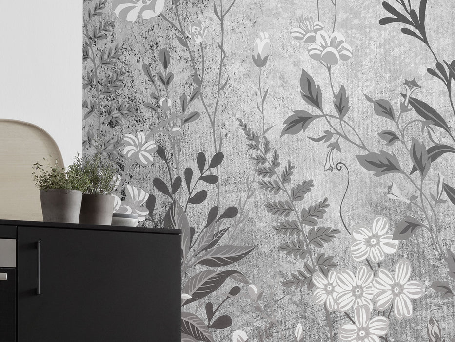Digitaldruck Vlies Fototapete | Moonlight Flowers | 200 x 250 cm