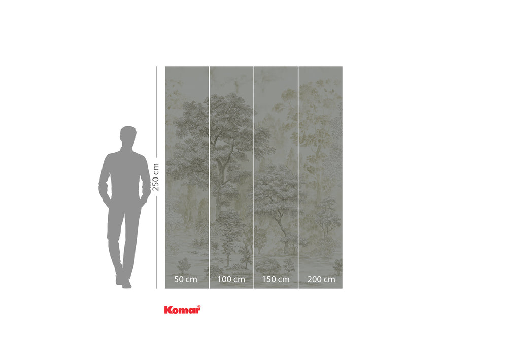 Digitaldruck Vlies Fototapete | Noble Trees | 200 x 250 cm