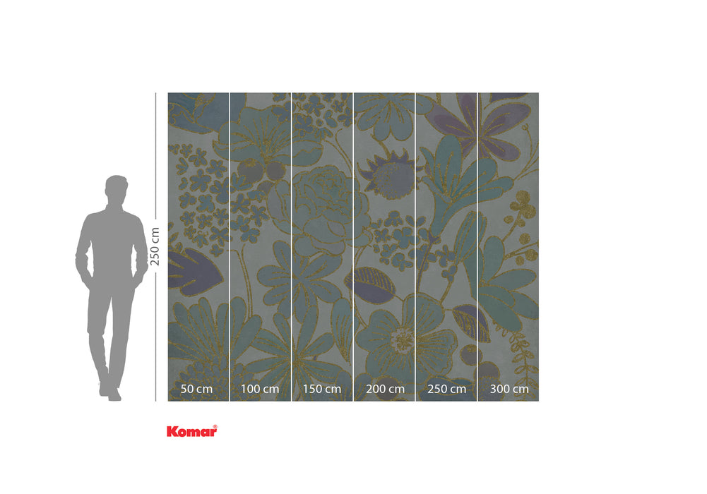 Digitaldruck Vlies Fototapete | Groovy Bloom | 300 x 250 cm