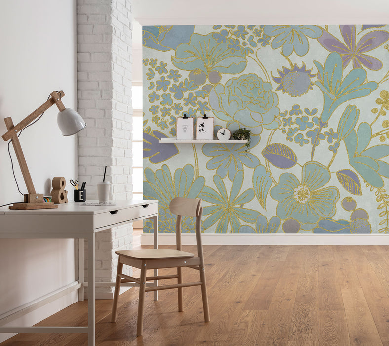 Digitaldruck Vlies Fototapete | Groovy Bloom | 300 x 250 cm