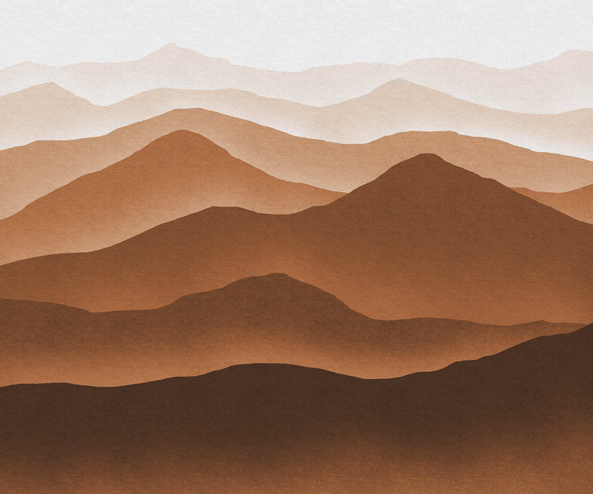 Digitaldruck Vlies Fototapete | Macchiato Mountains | 300 x 250 cm