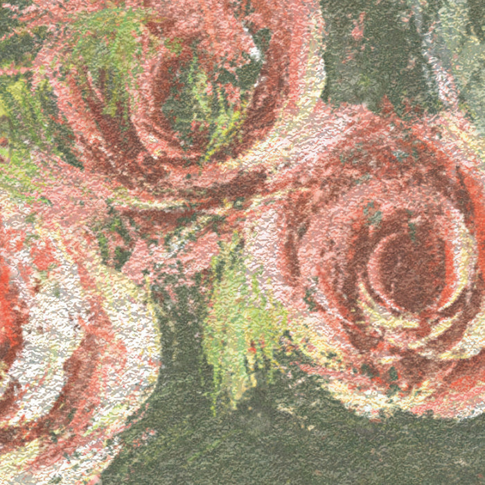 Digitaldruck Vlies Fototapete | Wall Roses | 300 x 250 cm