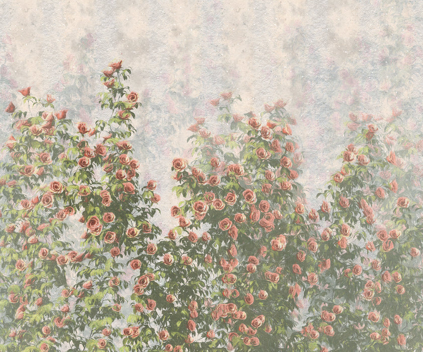 Digitaldruck Vlies Fototapete | Wall Roses | 300 x 250 cm