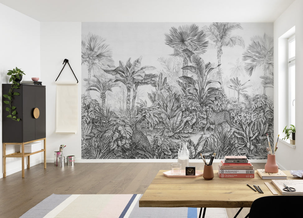 Digitaldruck Vlies Fototapete | Léopards | 350 x 250 cm