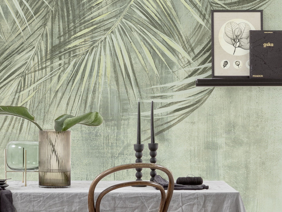 Digitaldruck Vlies Fototapete | Palm Fronds | 350 x 250 cm