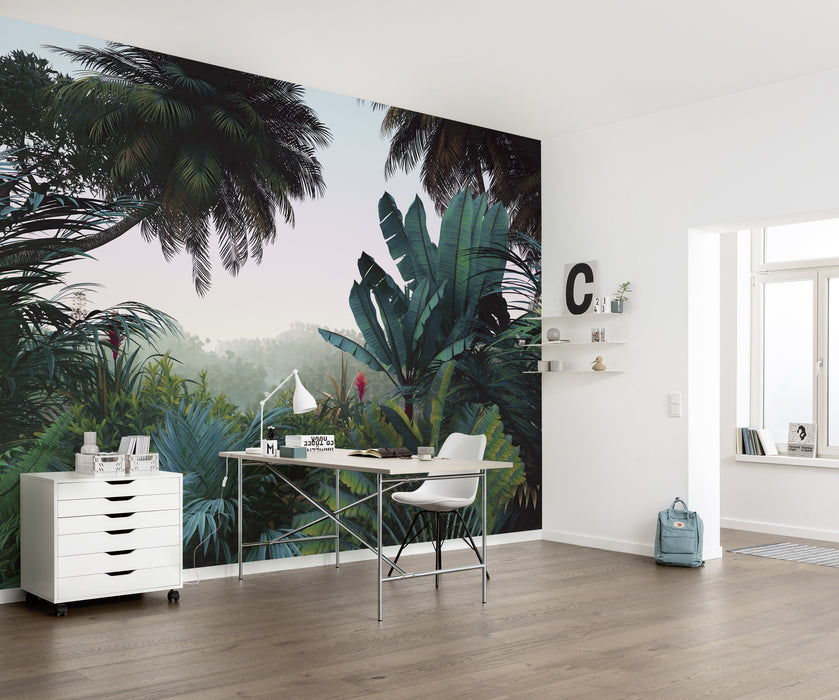 Digitaldruck Vlies Fototapete | Jungle Morning | 400 x 250 cm
