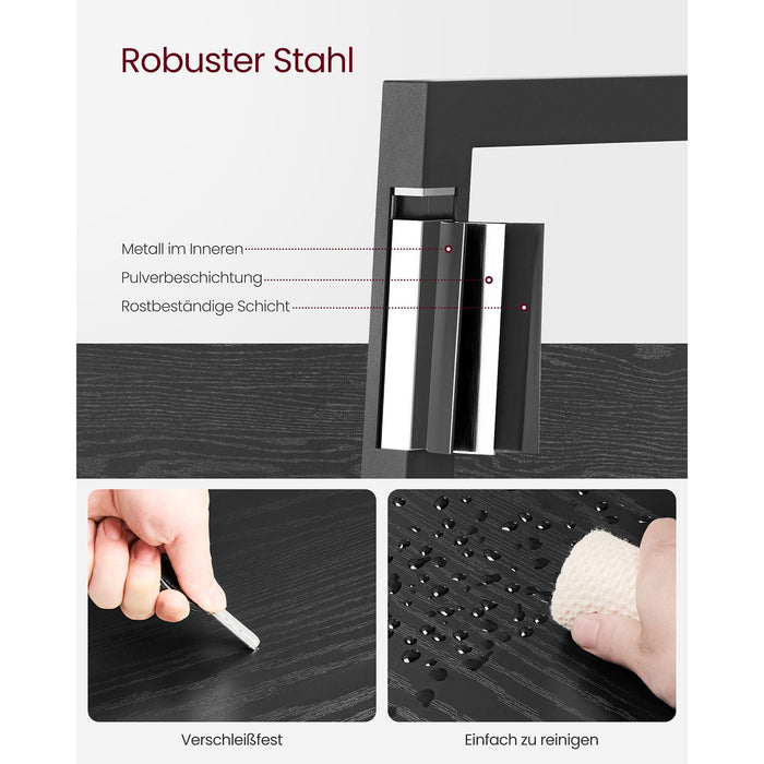 AUSLAUF VASAGLE | Ladder Shelf, 5-Tier Narrow Shelf, Bookshelf for Home Office, Living Room, Bedroom, Kitchen, Industrial, rustikal braun und Black LLS109B01