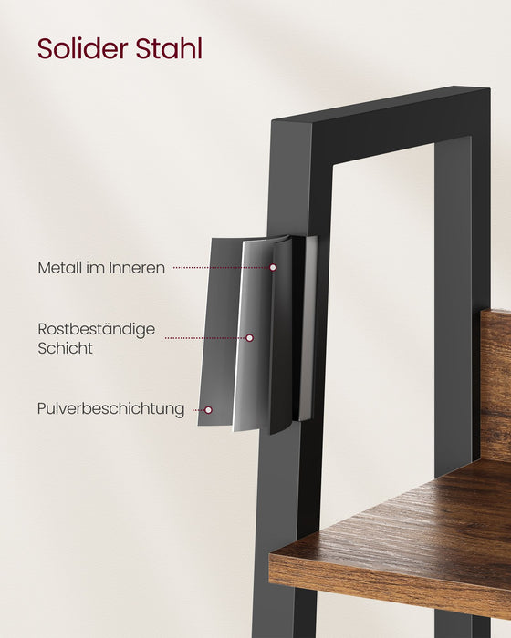 VASAGLE | Bücherregal 5 Ebenen Industrie-Design vintagebraun-tintenschwarz