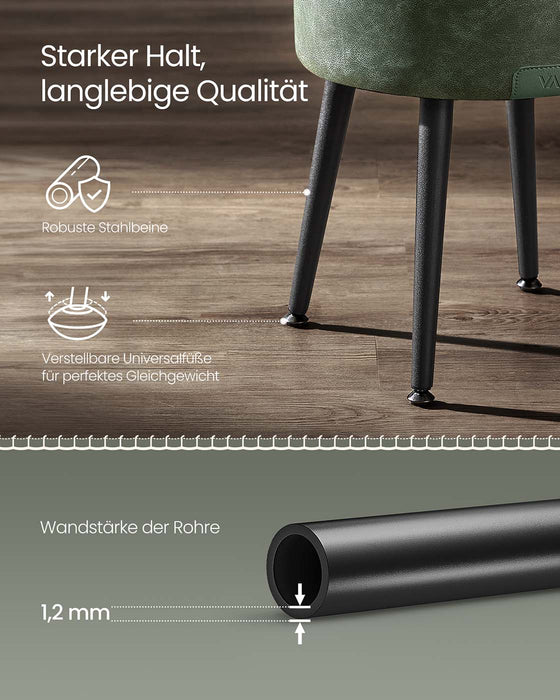 NEU | VASAGLE | EKHO Kollektion - Runder Sitzhocker Schminktisch Hocker Ottoman