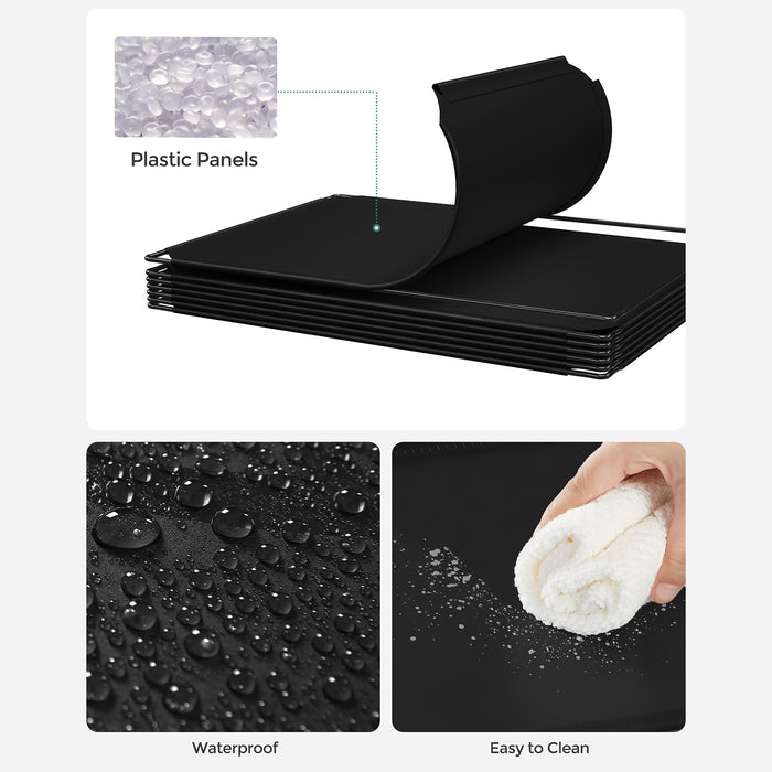 AUSLAUF SONGMICS | 15-Cube Storage Unit, Shoe Rack, DIY Shelving System, Stackable Cubes, PP Plastic Shelf, Wardrobe, Closet Divider, for Bedroom, Office, Black LPC44BK