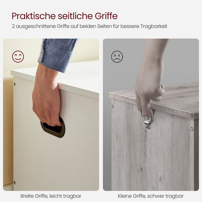 AUSLAUF VASAGLE | Storage Chest, Storage Bench, Blanket Box with 2 Safety Hinges, Shoe Storage Bench, Modern Style, 40 x 100 x 46 cm, for Hallway, Bedroom, Living Room, Matte weiß LSB061T10