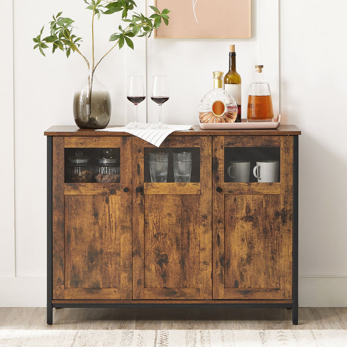 NEU | VASAGLE | Sideboard vintagebraun-schwarz
