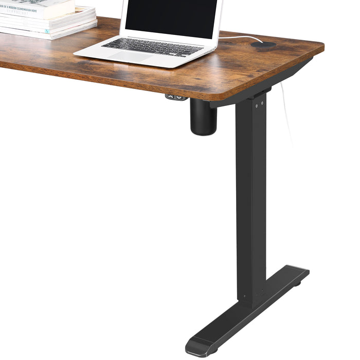 AUSLAUF SONGMICS | Electric Standing Desk Frame with Motorized Height Adjustment, Adjustable Length, Steel, Black LSD010B01V1