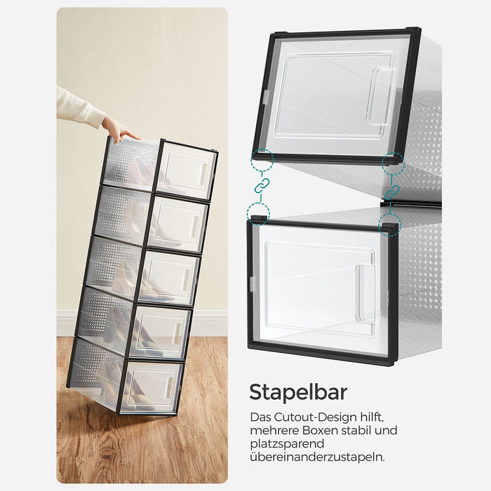 NEU | SONGMICS | 18er Set Schuhboxen für Schuhe bis Größe 46