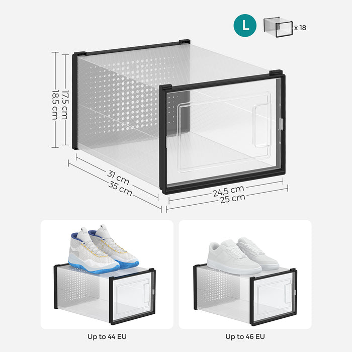 NEU | SONGMICS | 18er Set Schuhboxen für Schuhe bis Größe 46