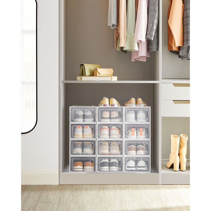 NEU | SONGMICS | 12er Set Schuhboxen für Schuhe bis Größe 44