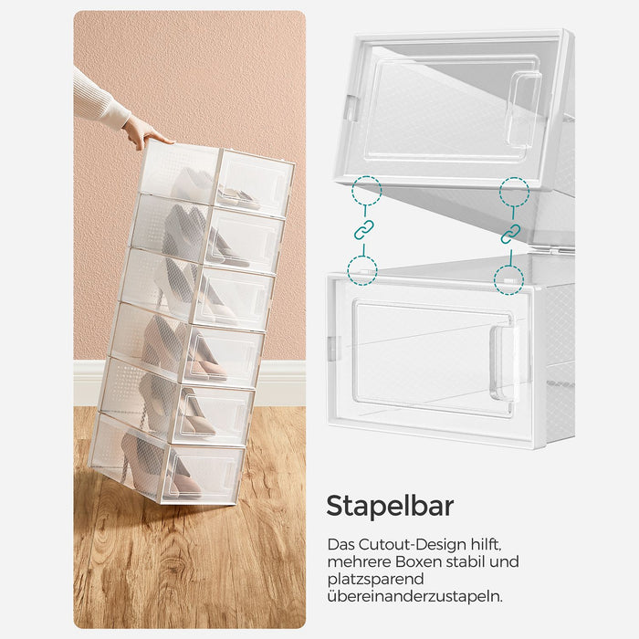 NEU | SONGMICS | 12er Set Schuhboxen für Schuhe bis Größe 44