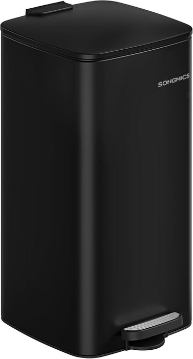 SONGMICS | Mülleimer 30 Liter aus Stahl tintenschwarz