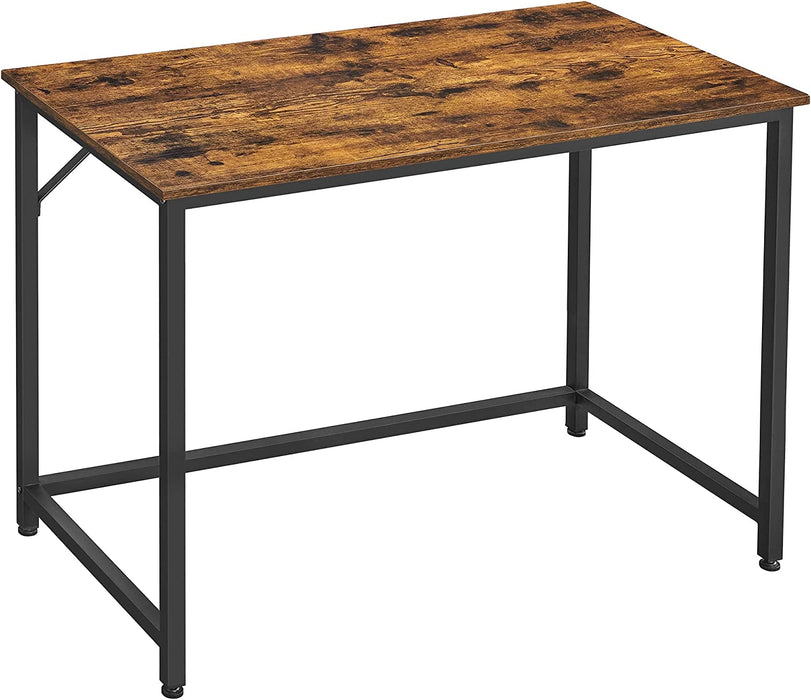 AUSLAUF VASAGLE | Computer Desk, Writing Desk, Small Office Table, 50 x 100 x 75 cm, Study, Home Office, Simple Assembly, Steel, Industrial Design, rustikal braun und Black LWD41XV1