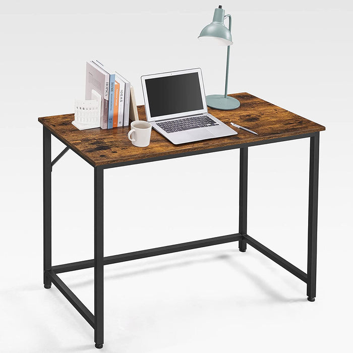 AUSLAUF VASAGLE | Computer Desk, Writing Desk, Small Office Table, 50 x 100 x 75 cm, Study, Home Office, Simple Assembly, Steel, Industrial Design, rustikal braun und Black LWD41XV1