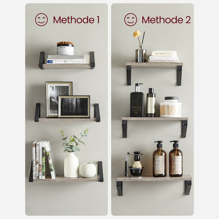 VASAGLE | Wandregal 3er Set