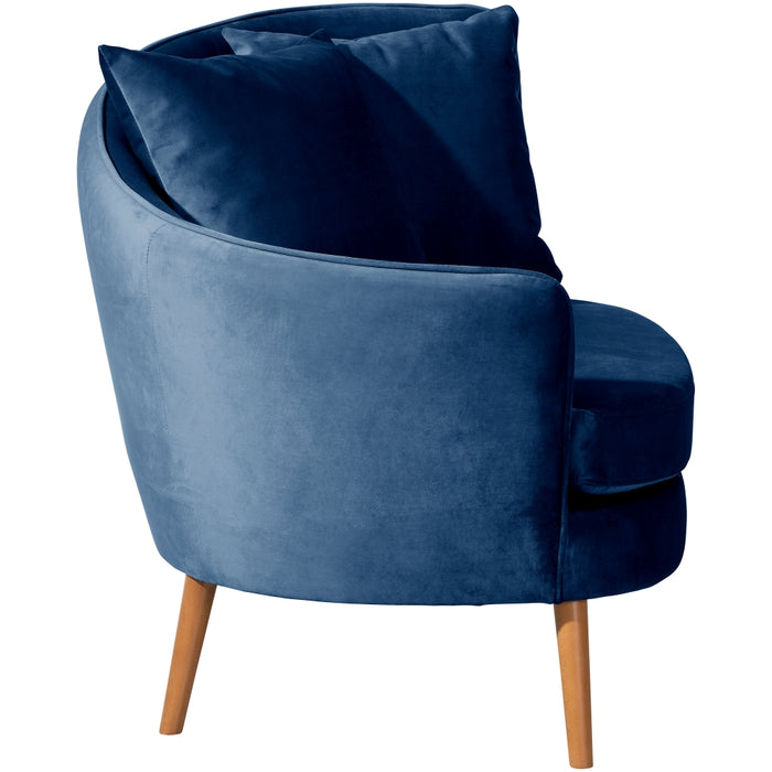 Miranda | Sessel | Samtvelours | Dunkelblau