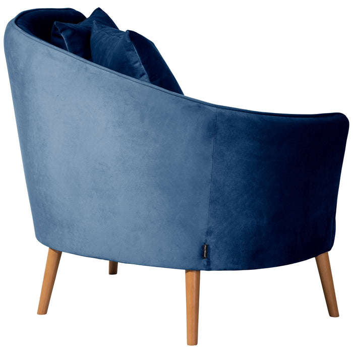 NEU Max Winzer | Miranda | Sessel | Samtvelours | Füße Buche Eichefarbig Lackiert (konisch rund)