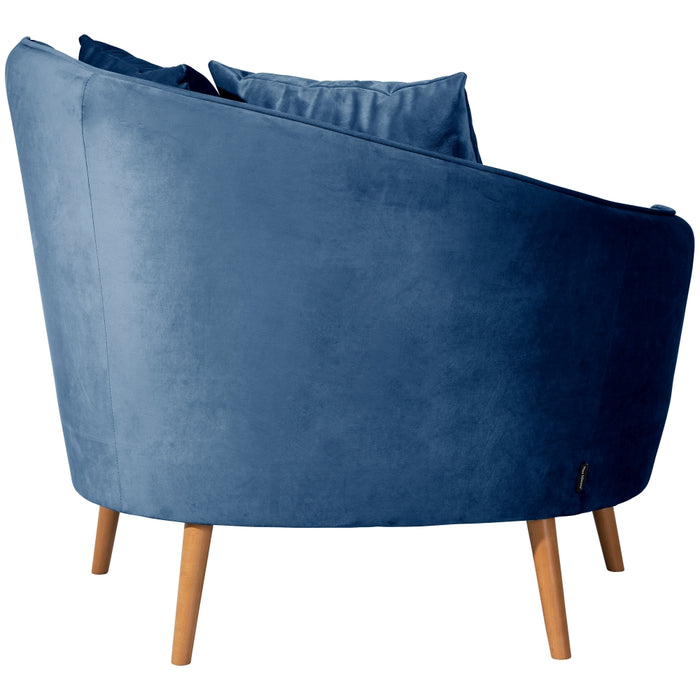 Miranda | Sessel | Samtvelours | Dunkelblau