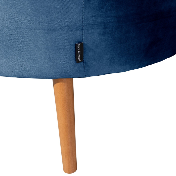 NEU Max Winzer | Miranda | Sessel | Samtvelours | Füße Buche Eichefarbig Lackiert (konisch rund)