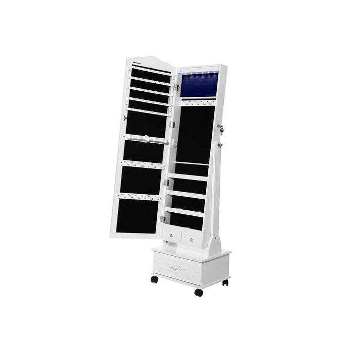 NEU | SONGMICS | Mobiler Schmuckschrank Weiß