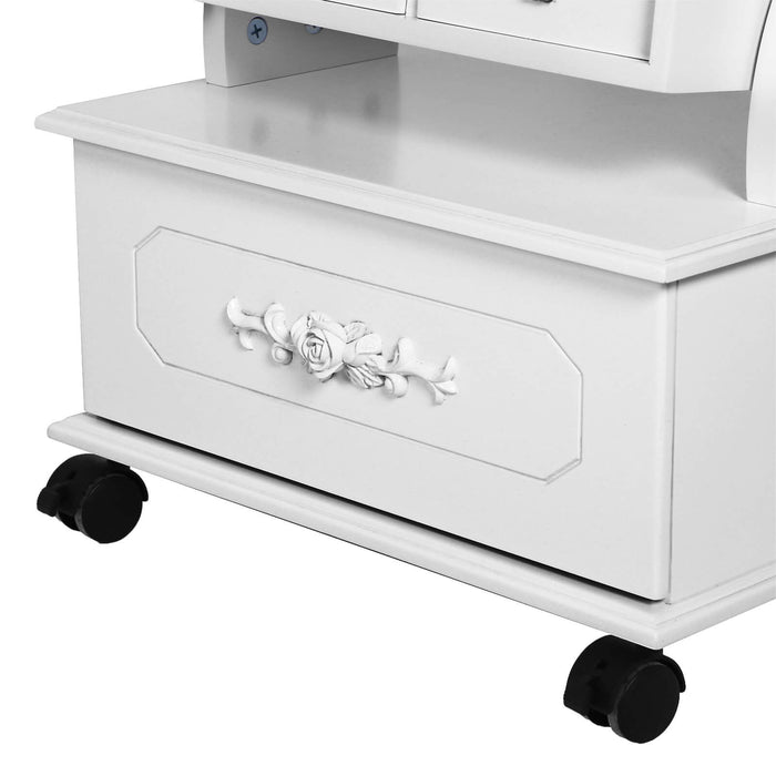 NEU | SONGMICS | Mobiler Schmuckschrank Weiß