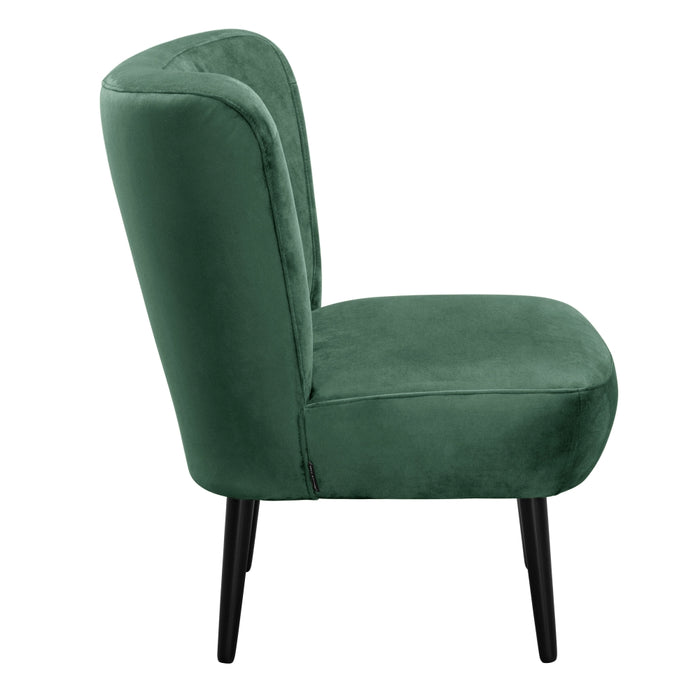 NEU Max Winzer | Norman | Sessel | Samtvelours | Füße Buche Schwarz Lackiert (konisch rund)