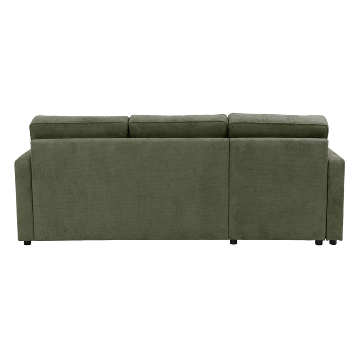 NEU Max Winzer | NovaLounge | Sofa | Ecksofa mit Auszugsbett | Flachgewebe | Füße Buche Vorne, Verschiedene Farben Wählbar_x000d_ Kunststoffgleiter Hinten (eckig)