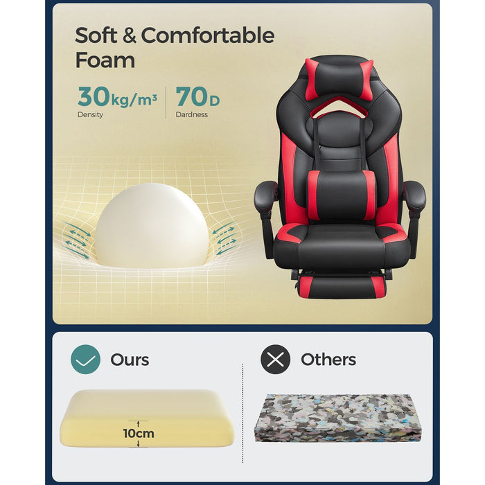 NEU | SONGMICS | Gamingstuhl Kunstleder Schwarz-Rot