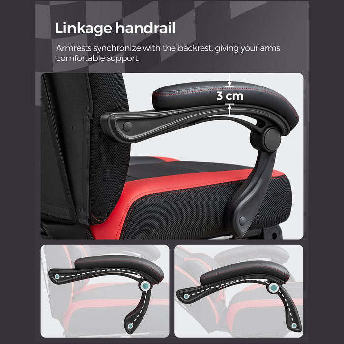 NEU | SONGMICS | Gamingstuhl Kunstleder Schwarz-Rot