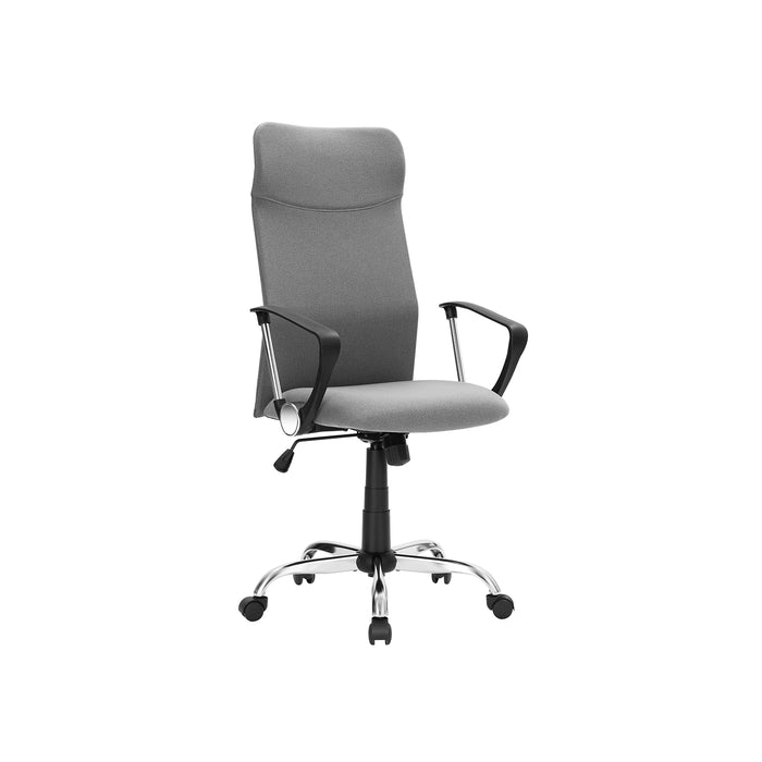 AUSLAUF SONGMICS | OBN034G01 Office Chair Ergonomic Swivel Chair Padded Seat Fabric Cover Height-Adjustable und Tiltable up to 120 kg Load Capacity grau