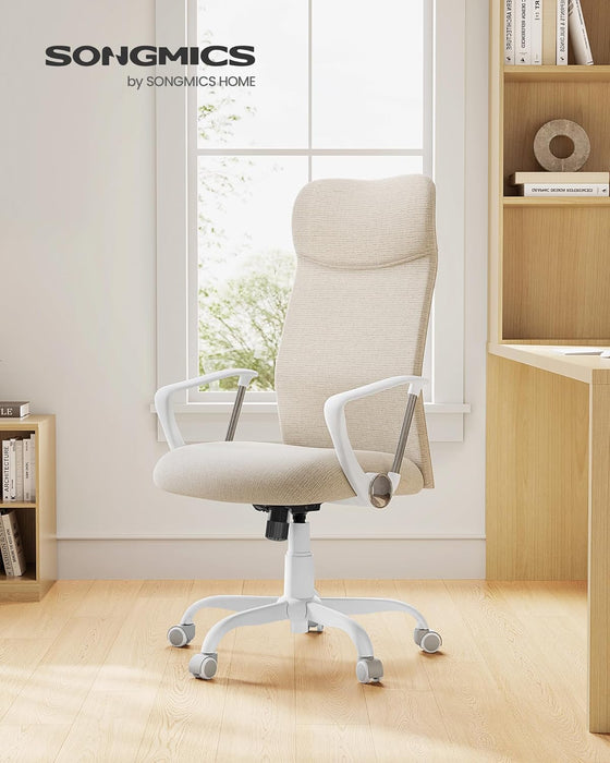 AUSLAUF SONGMICS | Office Chair, Ergonomic Swivel Chair, Padded Seat, Fabric Cover, Adjustable und Tilting