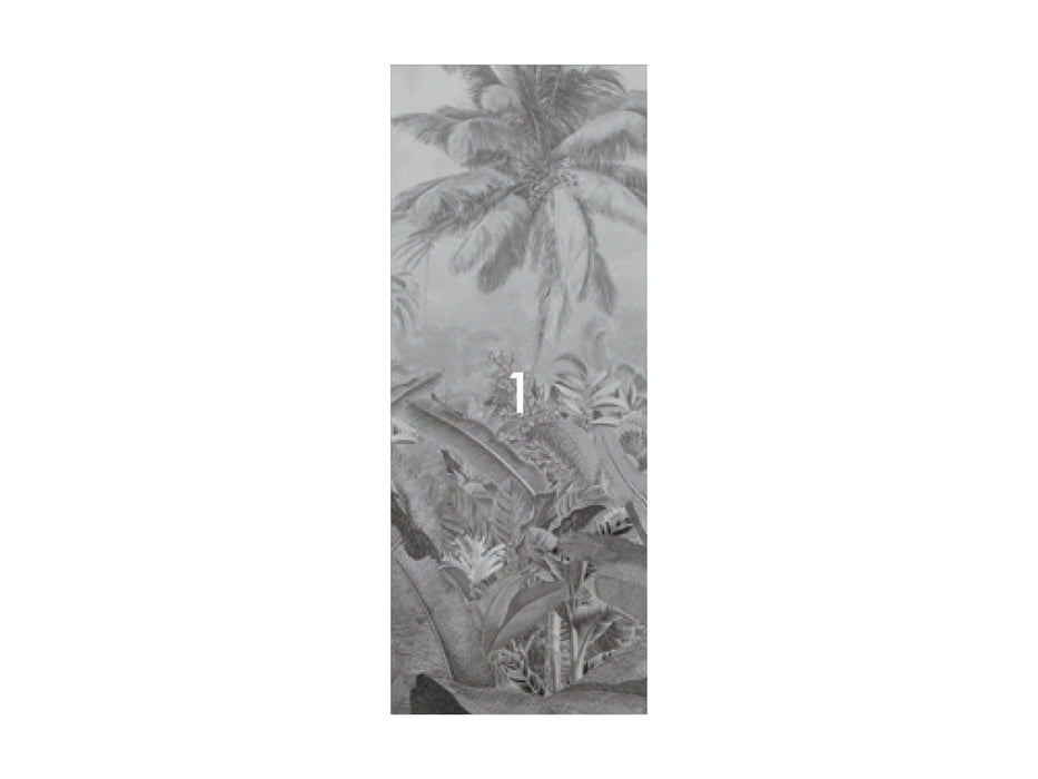 Digitaldruck Vlies Fototapete | Amazonia Black and White Panel | 100 x 250 cm