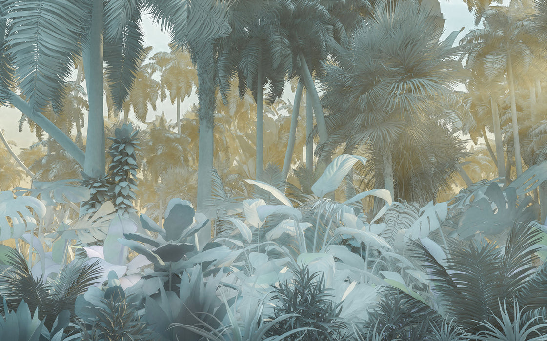 Digitaldruck Vlies Fototapete | Misty Jungle | 400 x 250 cm