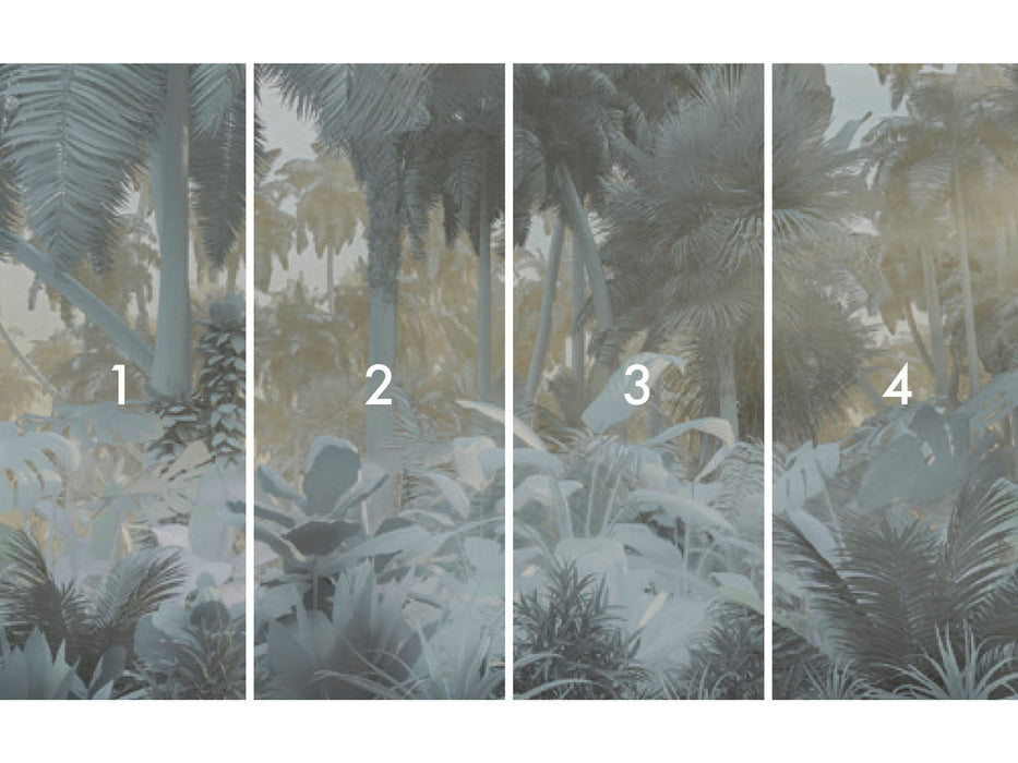 Digitaldruck Vlies Fototapete | Misty Jungle | 400 x 250 cm