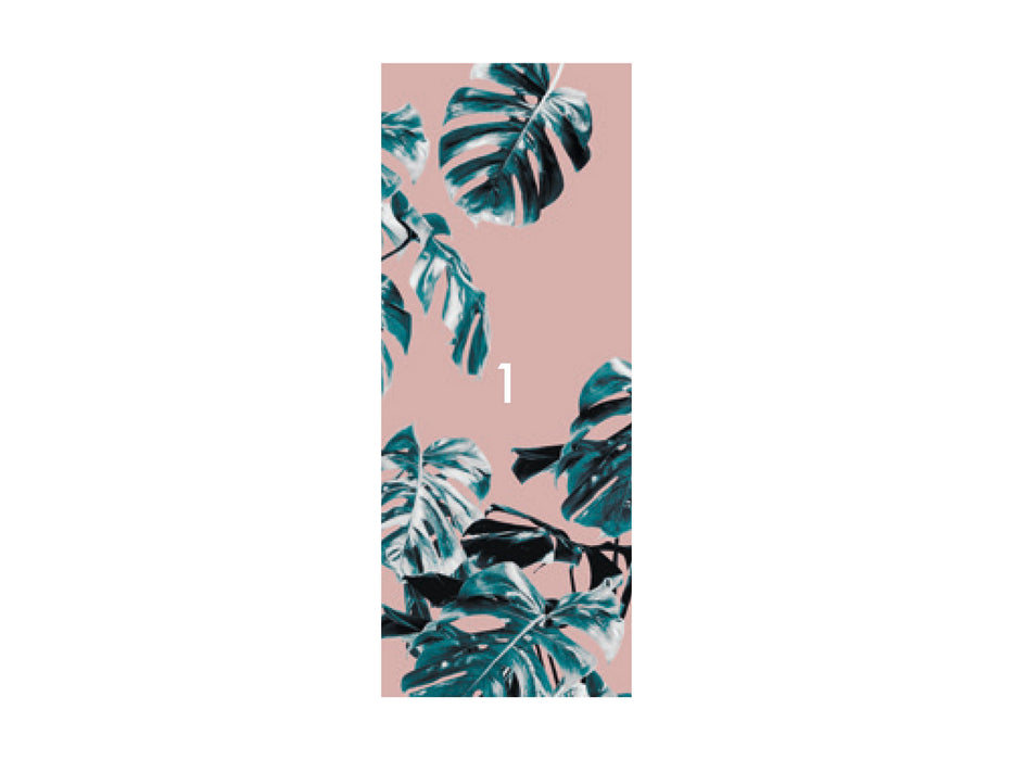 Digitaldruck Vlies Fototapete | Monstera Rosé Panel | 100 x 250 cm