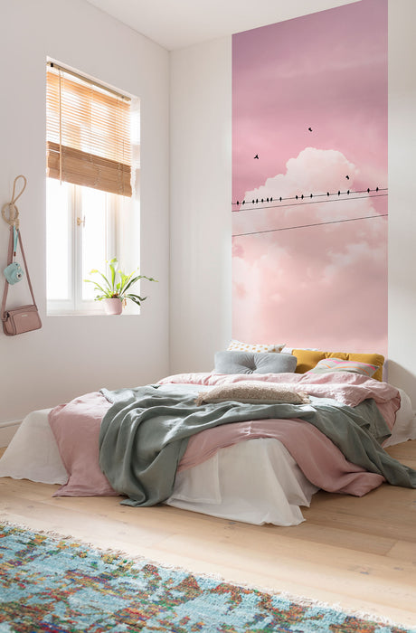 Digitaldruck Vlies Fototapete | Cloud Wire Panel | 100 x 250 cm