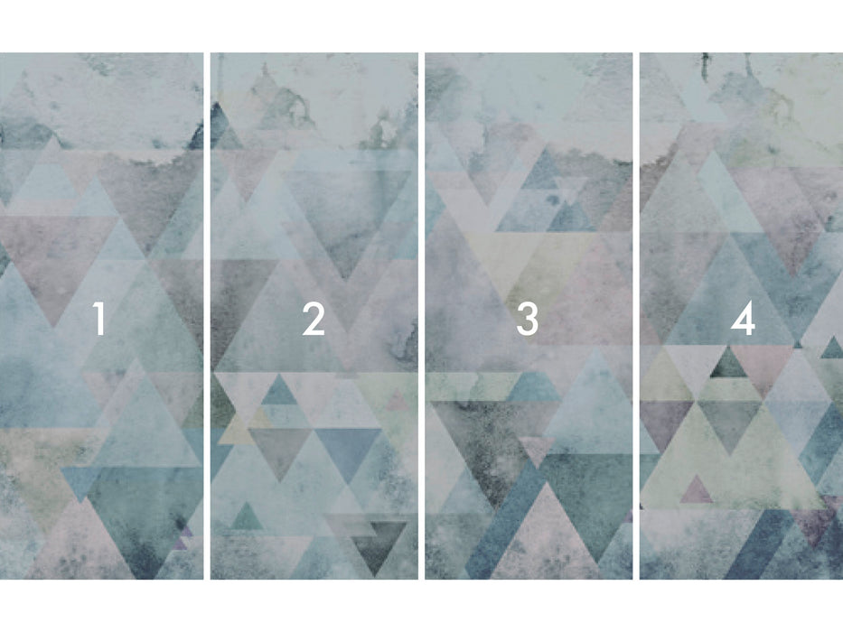 Digitaldruck Vlies Fototapete | Triangles Blue | 400 x 250 cm