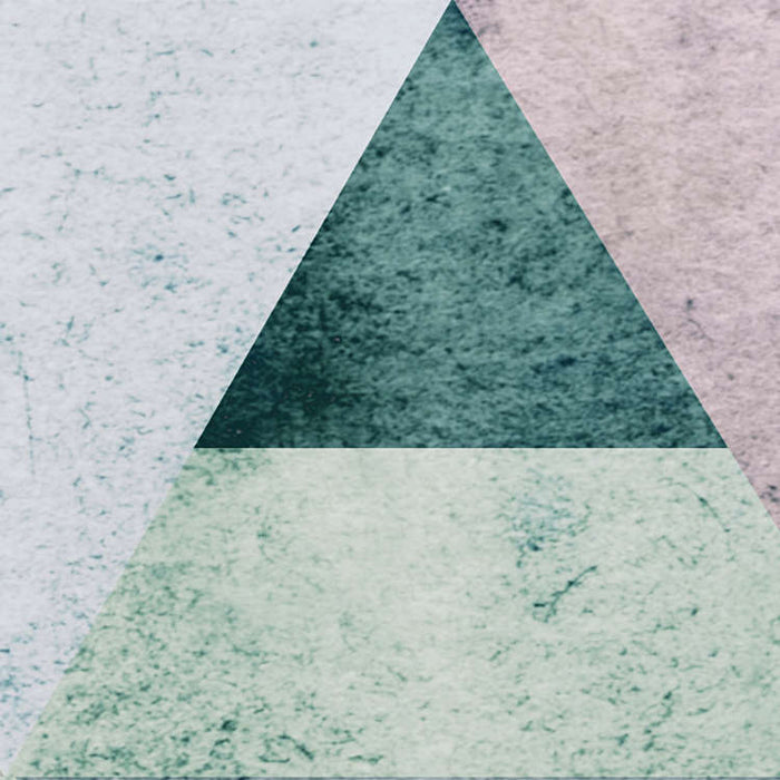 Digitaldruck Vlies Fototapete | Triangles Blue | 400 x 250 cm
